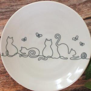 小皿 取り皿 16cm 猫柄 ねこ 軽い皿 プ...の詳細画像1