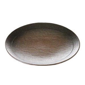 皿 丸皿 備前焼しめ 7.0皿 22.9cm おしゃれ 和食器 業務用 美濃焼