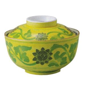 蓋つき煮物椀 緑彩金牡丹 おしゃれ 和食器 業務用 美濃焼 23b280-13