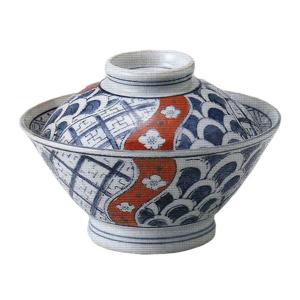 蓋つき煮物椀 緑彩金牡丹 おしゃれ 和食器 業務用 美濃焼 23b280-13