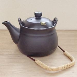 土瓶 直火用耐熱 15号 黒 2500cc おしゃれ 常滑焼 25d45705-620 : 四季