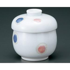 茶碗蒸し 器 白磁紅彩シャボン おしゃれ 和食器 業務用 有田焼 22d49105-719