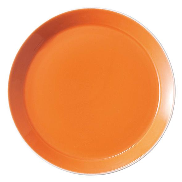 皿 中皿 丸皿 26cmプレート オレンジ パシオン おしゃれ 業務用 カフェ食器 美濃焼