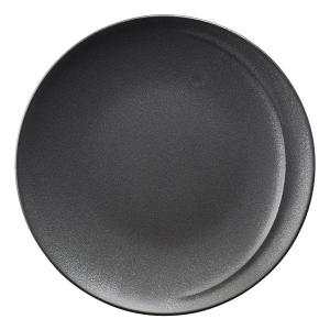 皿 中皿 21.5cmプレート クリスタルブラック 黒 アルコ おしゃれ 業務用 美濃焼｜shikisaionline