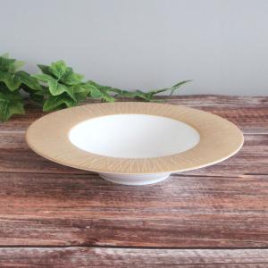 NARUMI(ナルミ) プレート 皿 金植物 ゴールド 21cm リム スープ 日本製