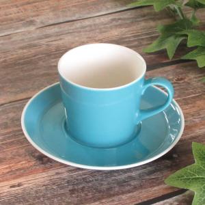 コーヒーカップ ソーサー 琉球三彩 ブルー やちむん風 和陶器 おしゃれ