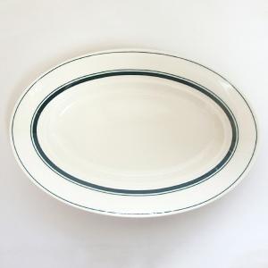 皿 大皿 29cmプラター 楕円皿 モスグリーン カントリーサイド おしゃれ 洋食器 業務用 美濃焼 k13427044｜shikisaionline