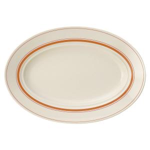 皿 楕円皿 26.5cmプラター ソーバーオレンジ おしゃれ 洋食器 業務用 美濃焼 k134250...