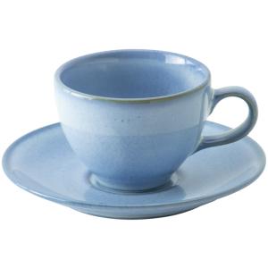 コーヒーカップソーサー マリンブルー コントルノ おしゃれ 洋食器 業務用 美濃焼｜四季彩-陶器ONLINE