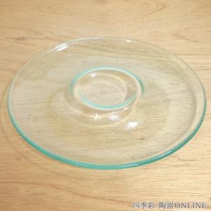 皿 中皿 23cm ワイドカーブリムプレート ガラス食器 クリア おしゃれ 洋食器｜shikisaionline