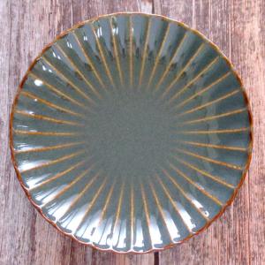 皿 丸皿 黒備前 7.0皿 20cm おしゃれ 和食器 業務用 美濃焼 26b279-07
