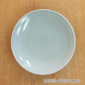 A 388      　　　  青磁　中皿　　6枚 皿 中皿 21cm リム7.0皿 青磁 青彩 中華食器 業務用 おしゃれ