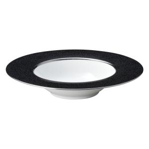 皿 26.5cmスープ皿 ブラック Cracksクラックス 洋食器 おしゃれ 業務用 美濃焼｜shikisaionline