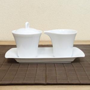 ウェーブ ミルクピッチャー ＆ シュガーポットセット ガラス 耐熱