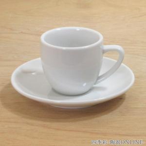 デミタスコーヒーカップソーサー 白 厚口 業務用 カフェ