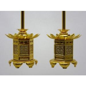 真鍮製 藤菊輪灯 相吊 5.0寸 1対入 仏壇 仏具 りん灯 輪灯 浄土真宗