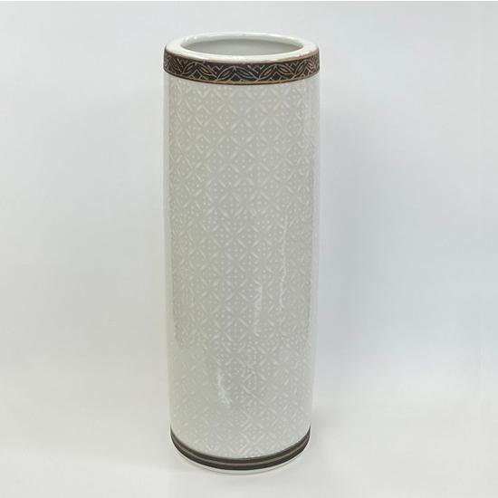 白七宝 九谷6号 寸胴 九谷焼花瓶