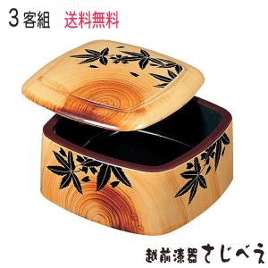 寿司桶 4客組 三味胴ちらし重 白木紅葉 1人用 業務用 日本製 手巻き