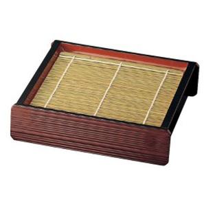 萬葉重 竹ス付 黒天朱 つゆ入・薬味皿セット 和食器 そば皿 そばせいろ