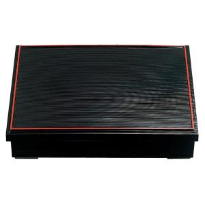 木製8.5寸千筋松花堂 総黒 仕切付 弁当箱 おしゃれ 業務用 容器