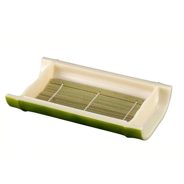 越前若竹盛器(浅)竹ス付 和食器 そば皿 そばせいろ お蕎麦 ざるそば ざる蕎麦 業務用 家庭用 お...