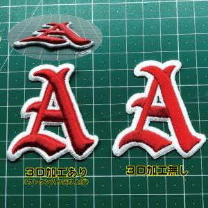 ヘルメット・帽子用刺繍ワッペン・1文字タイプの詳細画像2