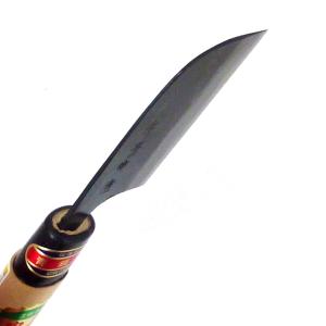 土佐刃物 栗包丁 黒打 両刃 青鋼入 75mm...の詳細画像1