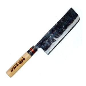 在庫あり こてら別打 安来鋼青紙割込 鍛造包丁 菜切包丁 165mm ヒバ柄