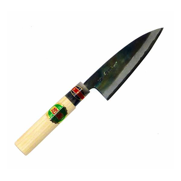 土佐刃物 舟行包丁 黒打小包丁 両刃 青鋼入 120mm 忠義