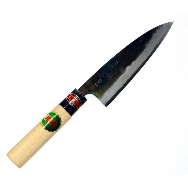土佐刃物 舟行包丁 黒打 両刃 青鋼入 150mm 忠義