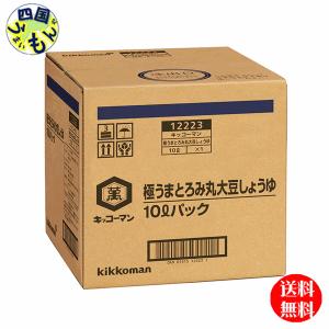 【2ケースセット】 キッコーマン　極うまとろみ丸大豆しょうゆ　(10L)ＢＩＢ ２本｜shikokuumaimonya