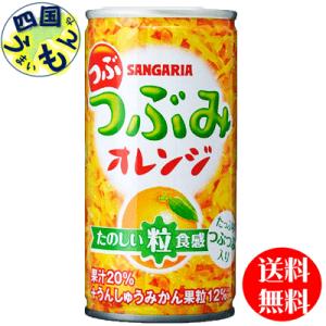 【3ケース】 サンガリア つぶみオレンジ 190g缶×30本３ケース
