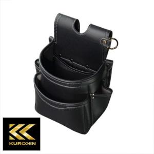 フジ矢 黒金 Light PU Leather シリーズ 腰袋薄型2段 AB-32BG KUROKIN