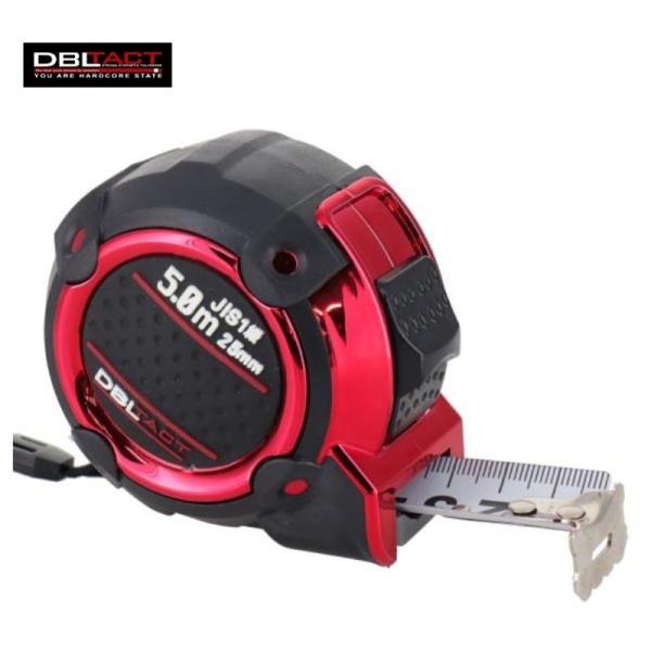 DBLTACT(ダブルタクト) DJC-255R JIS極厚コンベックス レッド 5.0m×25mm
