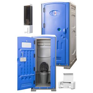 仮設トイレ フットポンプ式 簡易水洗(汲み取り)&下水排水