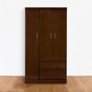 通気性の良い桐材 幅120cm 服吊り 洋服タンス 衣類収納 ワードローブ