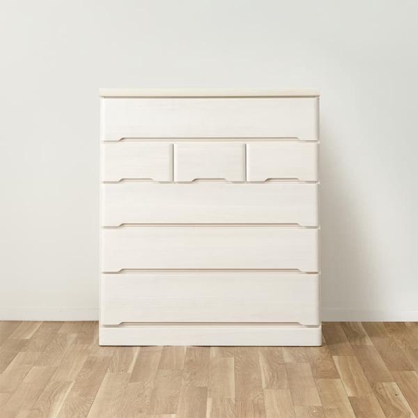 チェスト おしゃれ 収納 衣類 大容量 リビング タンス 洋服収納 白 洋服 幅97cm ミドルチェ...