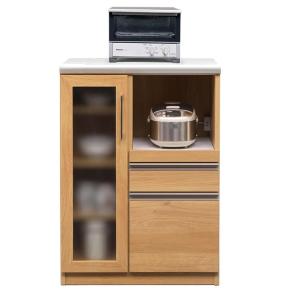 キッチンカウンター 幅90 食器棚 レンジ台 キッチン収納 背面化粧 日本