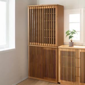 モリタインテリア工業 食器棚 引き戸 ガラス扉 キッチン収納 キッチン