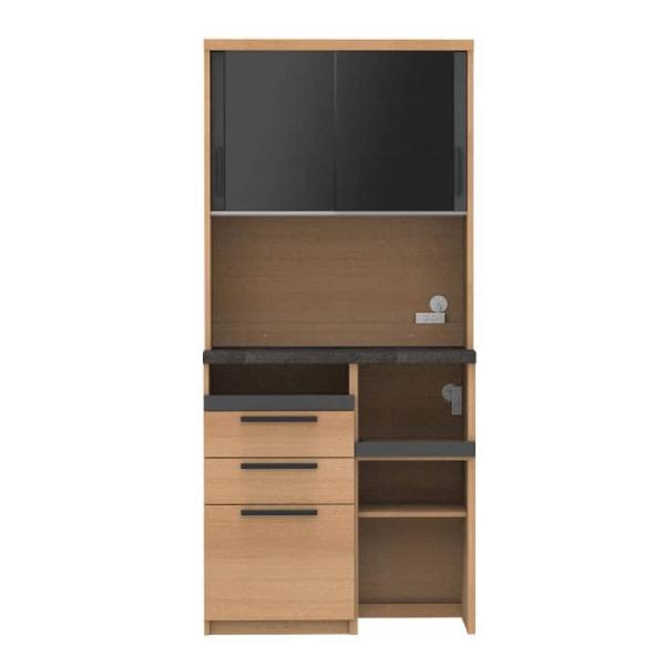 パモウナ 食器棚 引き戸 レンジ台 キッチン収納 キッチンボード 日本製 ダイニングボード オーチェ...