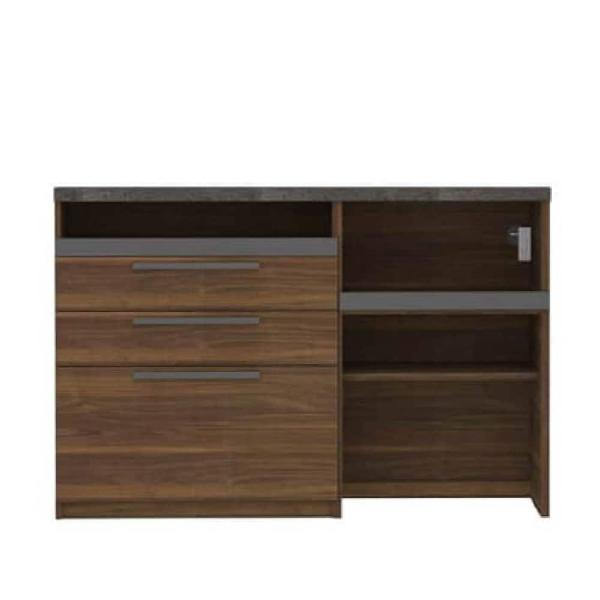 パモウナ キッチンカウンター 幅140 食器棚 レンジ台 日本製 カウンター オーチェ SY-S 1...