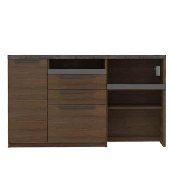 パモウナ キッチンカウンター 幅160 食器棚 レンジ台 日本製 カウンター オーチェ SY-S 1...