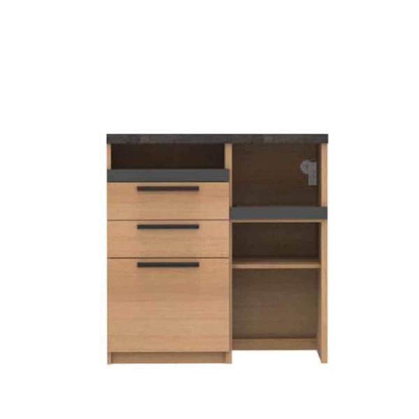 パモウナ キッチンカウンター 幅90 食器棚 レンジ台 日本製 カウンター オーチェ SY-S 90...