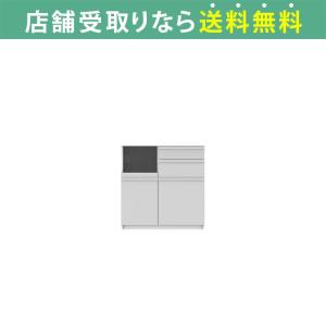 パモウナ キッチンカウンター 幅90 食器棚 レンジ台 日本製 カウンター リヒト FM- 900 R 下台 Wの商品画像