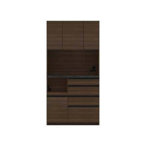 パモウナ 食器棚 幅100cm 奥行45cm キッチン 開き戸 板扉 隠す収納