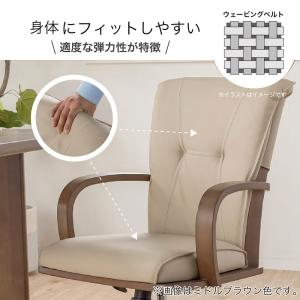 肘付き回転昇降ダイニングチェア SC-010 ...の詳細画像5
