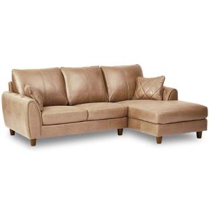 関家具 【レザーテックス】 シェーズロングソファ ヘンリー 右カウチ