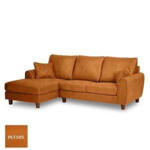 関家具 【レザーテックス】 2人掛けソファ ヘンリー (クロムオレンジ