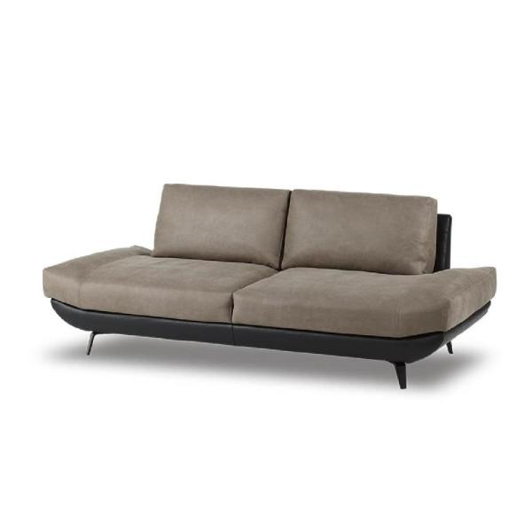 【レザーテックス】 3人掛けソファ バルカーラ プライム(ヨーロピアングレー) (配送員設置)