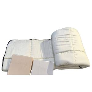 シモンズ 【寝装品3点セット】４５厚　ラグジュアリーブラックコンポII　　ＬＬ１４５１　ダブル　Ｉ　Ｗ（アイボリー／ホワイト） (玄関先お渡し商品)